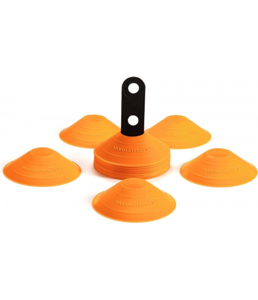 stożki treningowe wysepki grzybki 30 sztuk żółte do wyznaczania boisk i torów treningowych