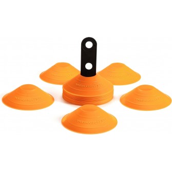 stożki treningowe wysepki grzybki 30 sztuk żółte do wyznaczania boisk i torów treningowych