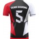koszulka siatkarska męska omega 12 senior czarno-biało-czerwona, sublimacja, szybkoschnąca na halę