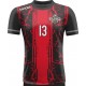 koszulka siatkarska męska omega 13 senior czarno-czerwona, sublimacja, szybkoschnąca na halę