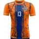 koszulka siatkarska męska omega 13 senior pomarańczowo-granatowa, sublimacja, szybkoschnąca na halę