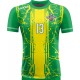koszulka siatkarska męska omega 13 senior zielono-żółta, sublimacja, szybkoschnąca na halę
