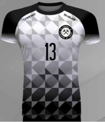 koszulka siatkarska defender pro p2 junior biało-czarna dla szkół i klubów w pełnej sublimacji