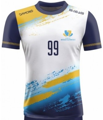 Koszulka Siatkarska Omega 1 Bialo-Niebiesko-Żółty