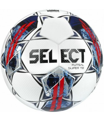 piłka nożna halowa select futsal super tb fifa biało-granatowo-czerwona z powierzchnią pu i certyfikatem fifa