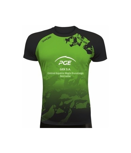 koszulka siatkarska defender pro pn zielono-czarna, w pełni sublimowana do siatkówki halowej