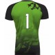 koszulka siatkarska defender pro pn zielono-czarna, w pełni sublimowana do siatkówki halowej