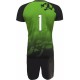 strój siatkarski męski defender pro pn zielono-czarny do siatkówki halowej z personalizacją