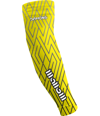 Żółto-szare rękawki siatkarskie męskie sublimowane Helix 2