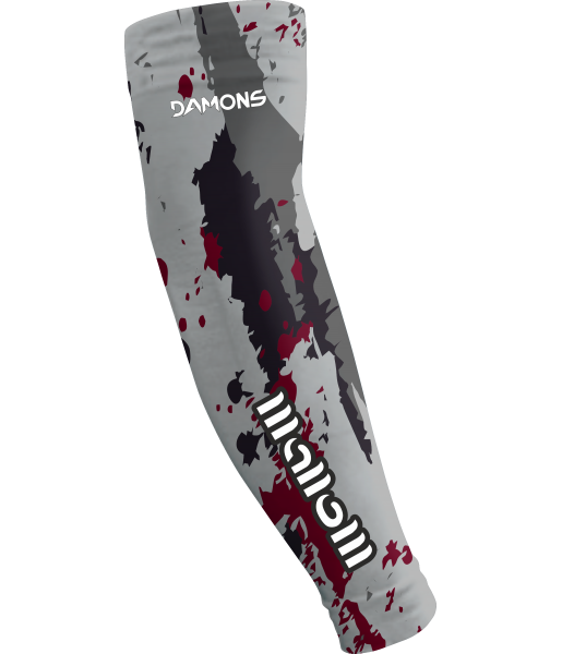 Szaro-czarno-bordowe rękawki siatkarskie dziewczęce junior Helix 2