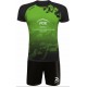 strój siatkarski męski defender pro pn zielono-czarny do siatkówki halowej z personalizacją