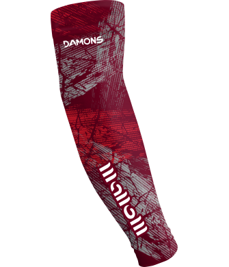 Czerwono-szare rękawki siatkarskie męskie sublimowane Omega 15
