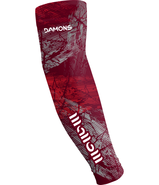 Czerwono-szare rękawki siatkarskie męskie sublimowane Omega 15