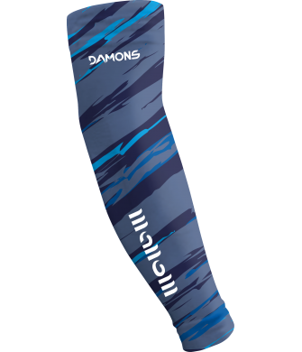Szaro-niebieskie rękawki siatkarskie męskie sublimowane Omega 17