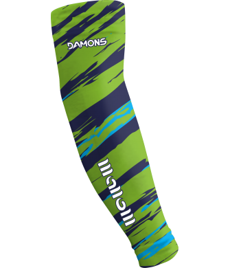 Jasnozielono-niebieskie rękawki siatkarskie męskie sublimowane Omega 17