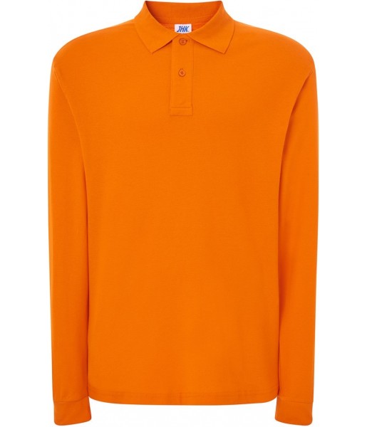 koszulka polo męska ls z długim rękawem bawełna pique 210 g elegancka trwała do pracy i na co dzień