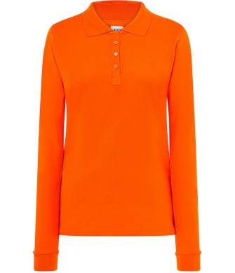 koszulka polo damska ls pique 200g elegancka dopasowana idealna do haftu i zastosowań sportowych