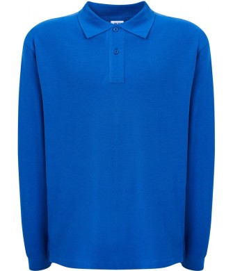 koszulka polo męska ls z długim rękawem bawełna pique 210 g elegancka trwała do pracy i na co dzień