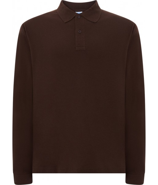 koszulka polo męska ls z długim rękawem bawełna pique 210 g elegancka trwała do pracy i na co dzień