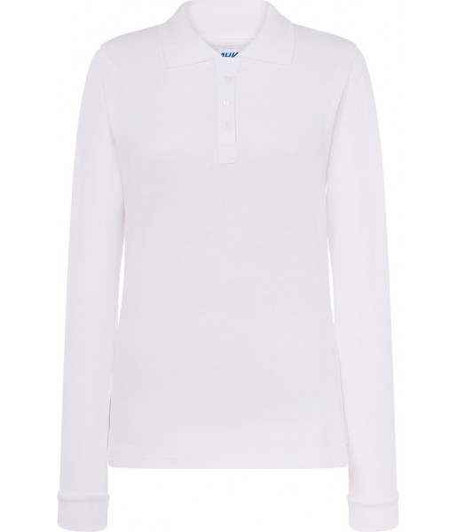 koszulka polo damska ls pique 200g elegancka dopasowana idealna do haftu i zastosowań sportowych