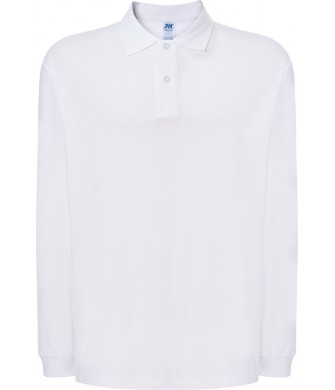 koszulka polo męska ls z długim rękawem bawełna pique 210 g elegancka trwała do pracy i na co dzień