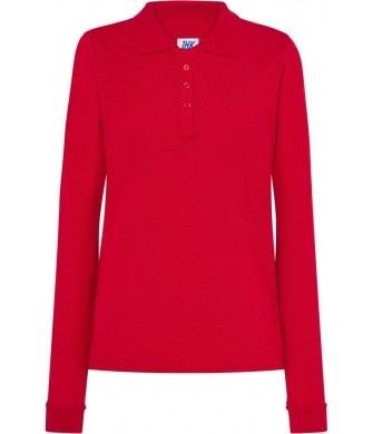 koszulka polo damska ls pique 200g elegancka dopasowana idealna do haftu i zastosowań sportowych