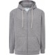 bluza treningowa męska hood szara melanż z kapturem zamkiem i kieszenią kangur