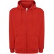 bluza treningowa męska hood czerwona z kapturem zamkiem i kieszenią kangur