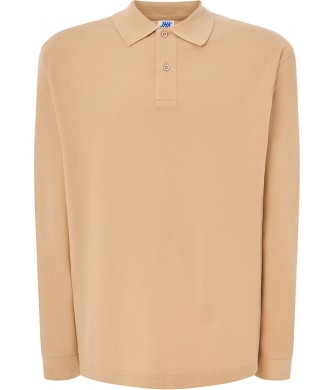 koszulka polo męska ls z długim rękawem bawełna pique 210 g elegancka trwała do pracy i na co dzień