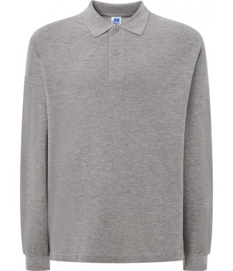 koszulka polo męska ls z długim rękawem bawełna pique 210 g elegancka trwała do pracy i na co dzień