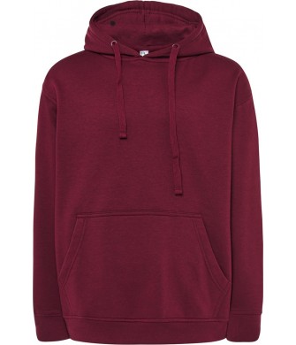 Bluza dresowa męska z kapturem JHK SWRA KNG bordowa burgundowa BU