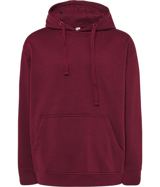 Bluza dresowa męska z kapturem JHK SWRA KNG bordowa burgundowa BU
