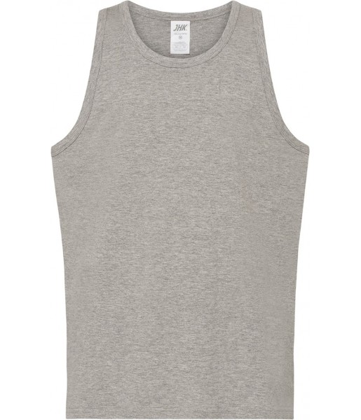 koszulka męska urban strap szary melanż bez rękawów z dzianiny single jersey
