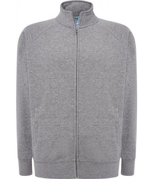 bluza męska full zip 290g kołnierz zamek boczne kieszenie sportowa