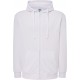 bluza treningowa męska hood biała z kapturem zamkiem kieszenią kangur i pod sublimację
