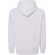 bluza treningowa męska hood biała z kapturem zamkiem kieszenią kangur i pod sublimację