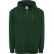 bluza treningowa męska hood zielona z kapturem zamkiem i kieszenią kangur