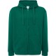 bluza treningowa męska hood zielona szmaragdowa z kapturem zamkiem i kieszenią kangur