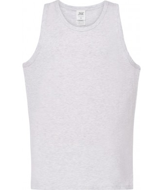 koszulka męska urban strap jasnopopielaty melanż bez rękawów z bawełny single jersey