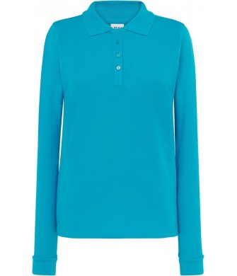 koszulka polo damska ls pique 200g elegancka dopasowana idealna do haftu i zastosowań sportowych