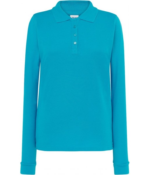 koszulka polo damska ls pique 200g elegancka dopasowana idealna do haftu i zastosowań sportowych