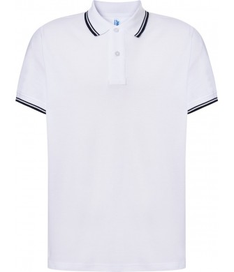 koszulka polo męska regular contrast bawełna 210g contrast pique