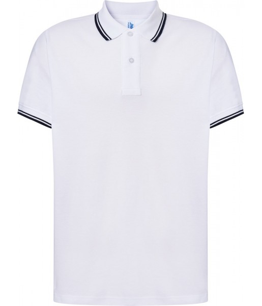 koszulka polo męska regular contrast bawełna 210g contrast pique