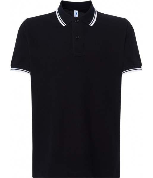koszulka polo męska regular contrast bawełna 210g contrast pique