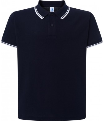 koszulka polo męska regular contrast bawełna 210g contrast pique