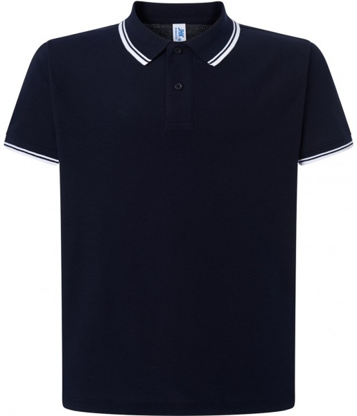 koszulka polo męska regular contrast bawełna 210g contrast pique