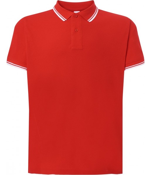 koszulka polo męska regular contrast bawełna 210g contrast pique