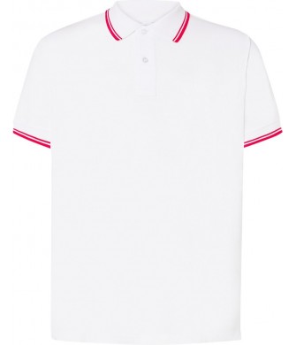 koszulka polo męska regular contrast bawełna 210g contrast pique
