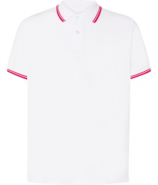 koszulka polo męska regular contrast bawełna 210g contrast pique