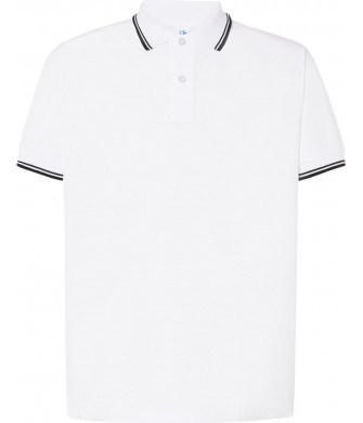 koszulka polo męska regular contrast bawełna 210g contrast pique